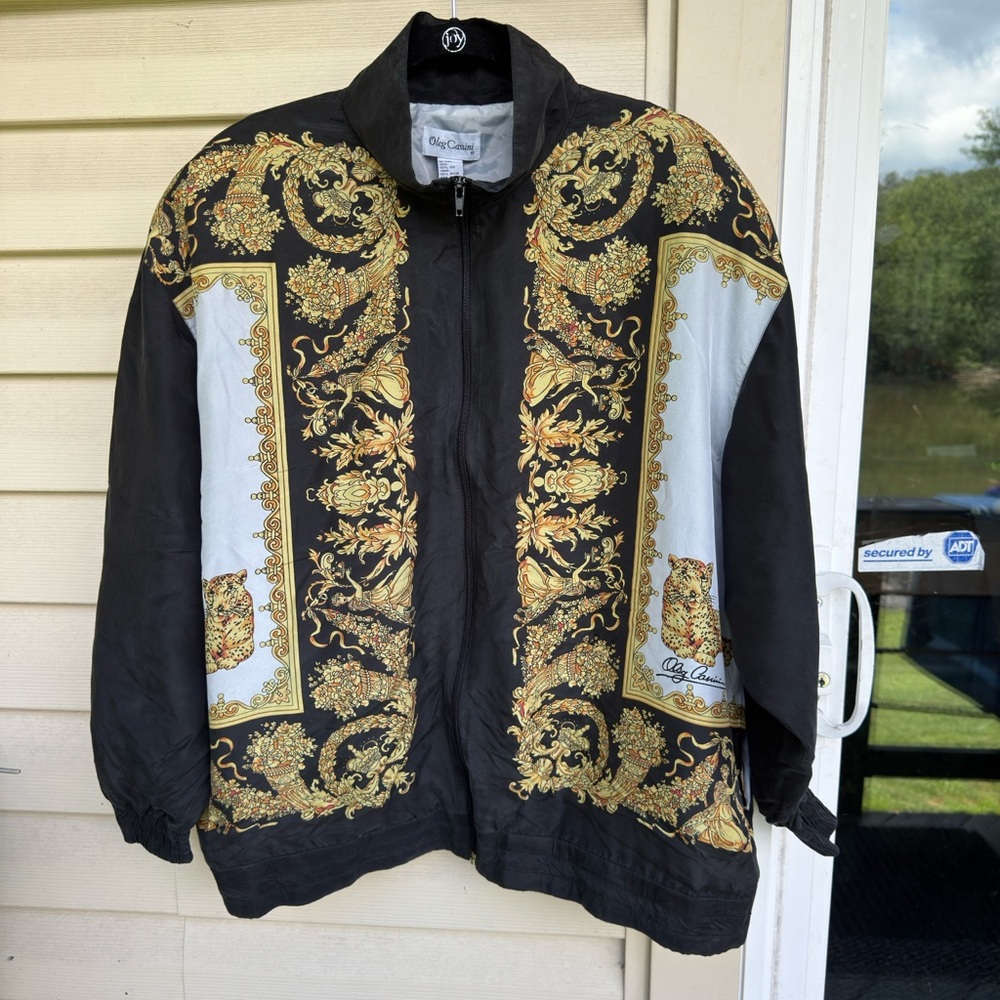 Vintage Oleg Cassini Black and Gold Jacket